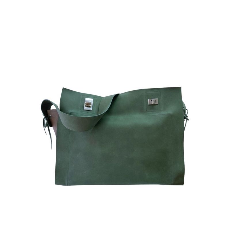 VILLAMIZAR - Bolso AURORA moss  Línea Cuero  Mujer tendencia_.