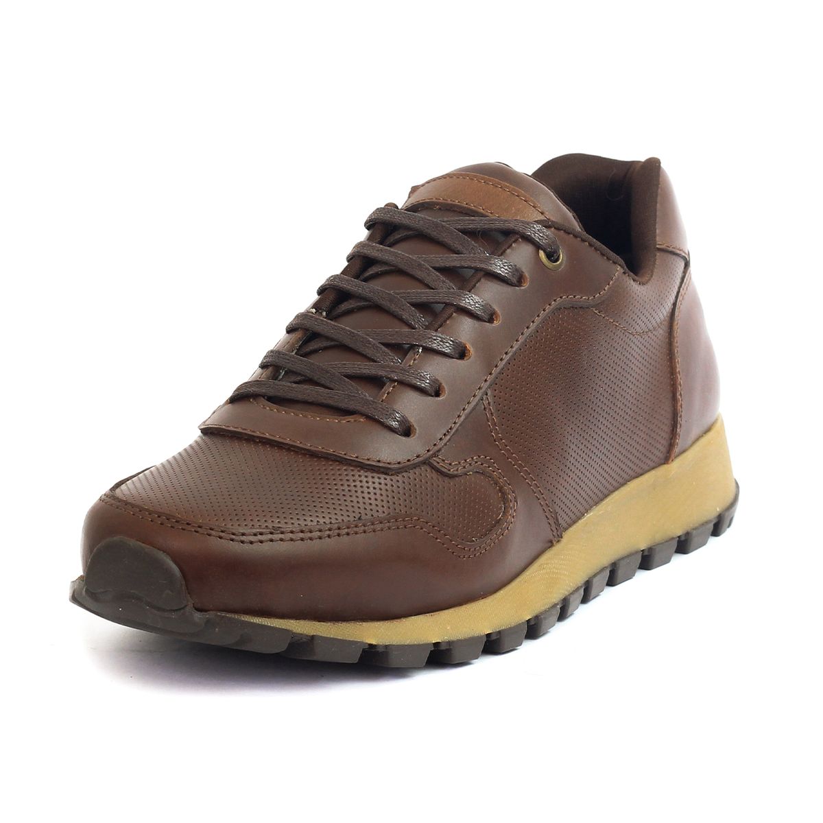 VIAR - Tenis en Cuero Para Hombre VIAR Kike Café