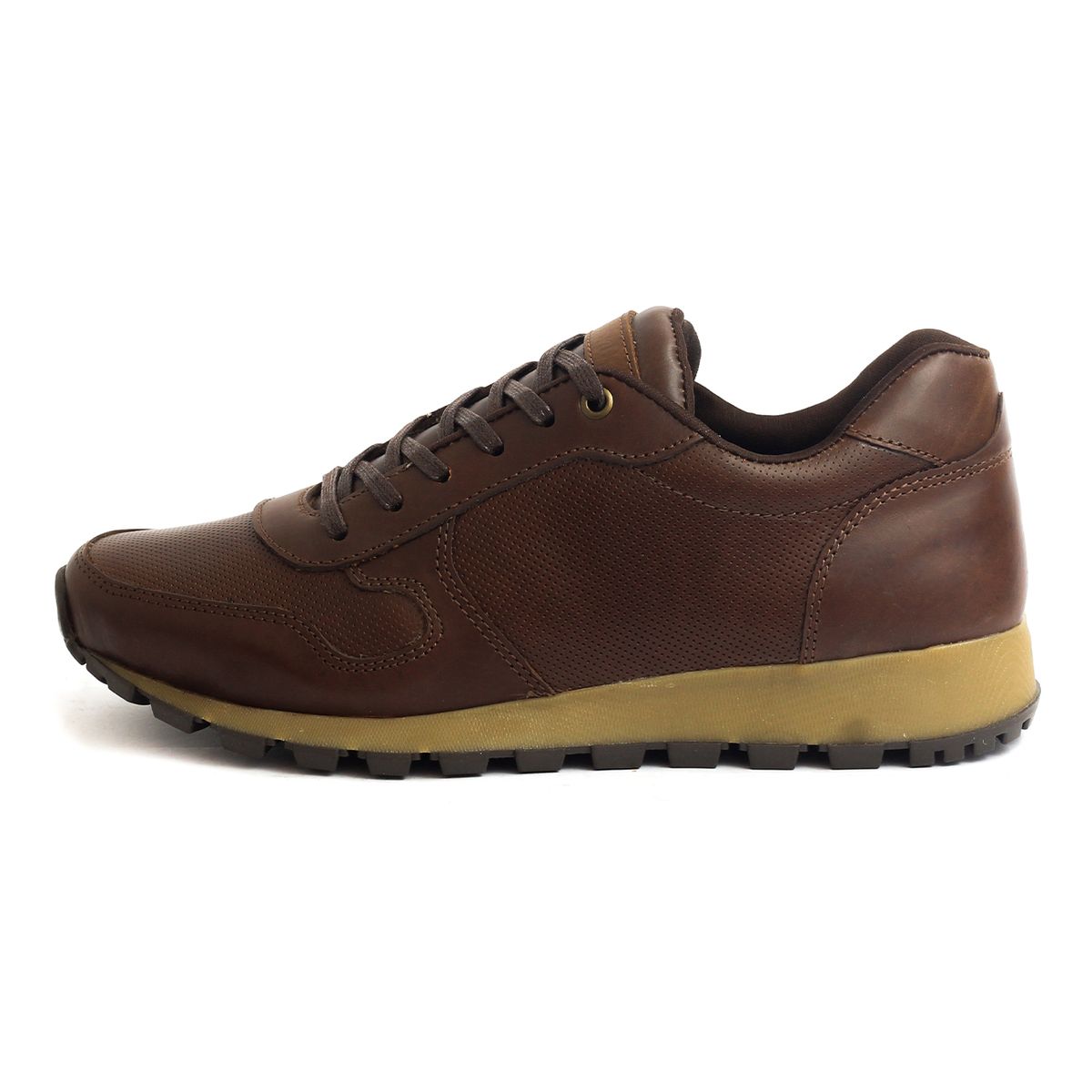 VIAR - Tenis en Cuero Para Hombre VIAR Kike Café