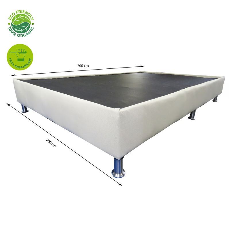 GENERICO - Base cama color blanco 200 x 200