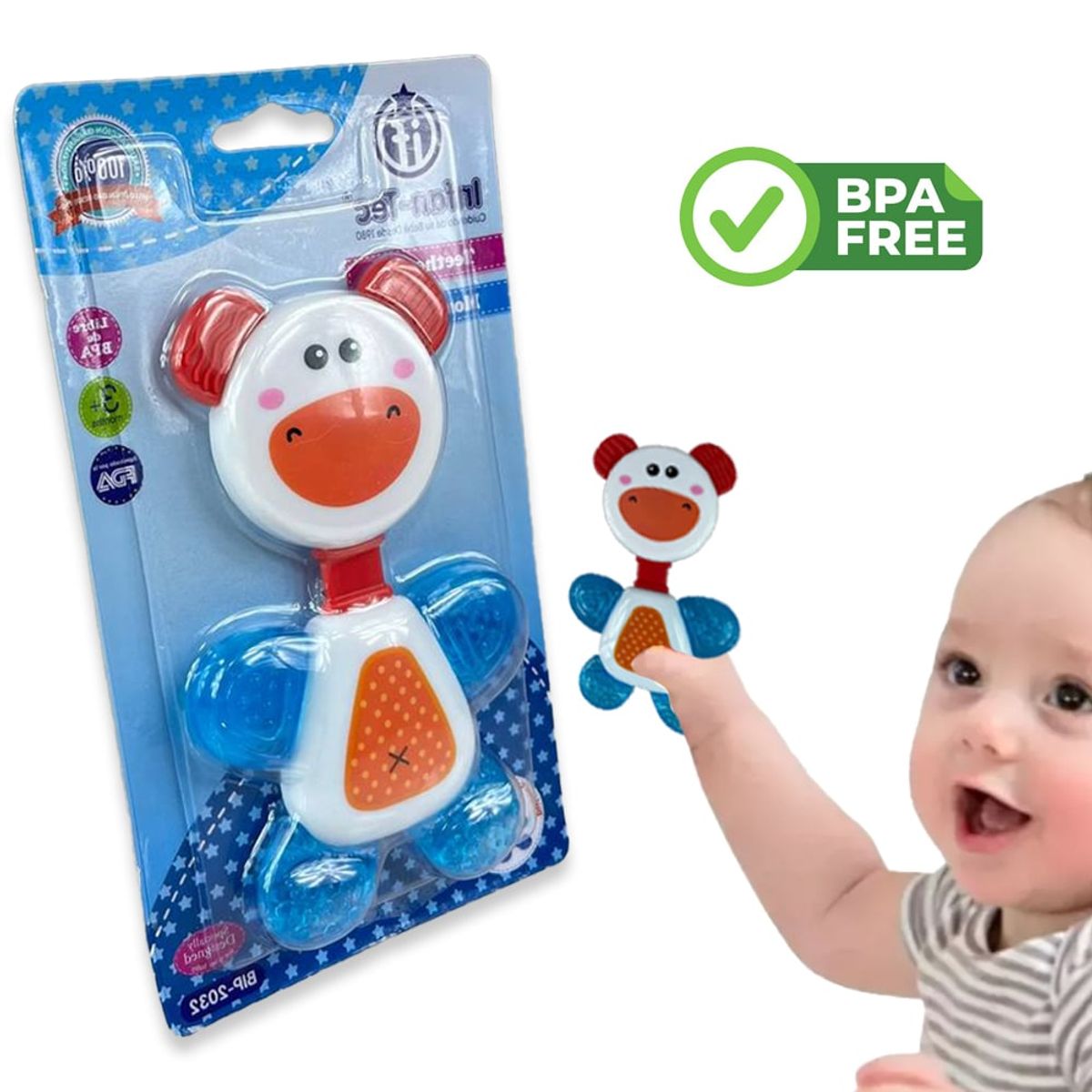 GENERICO - sonajero mordedor llama dientes  gel para bebe Oso