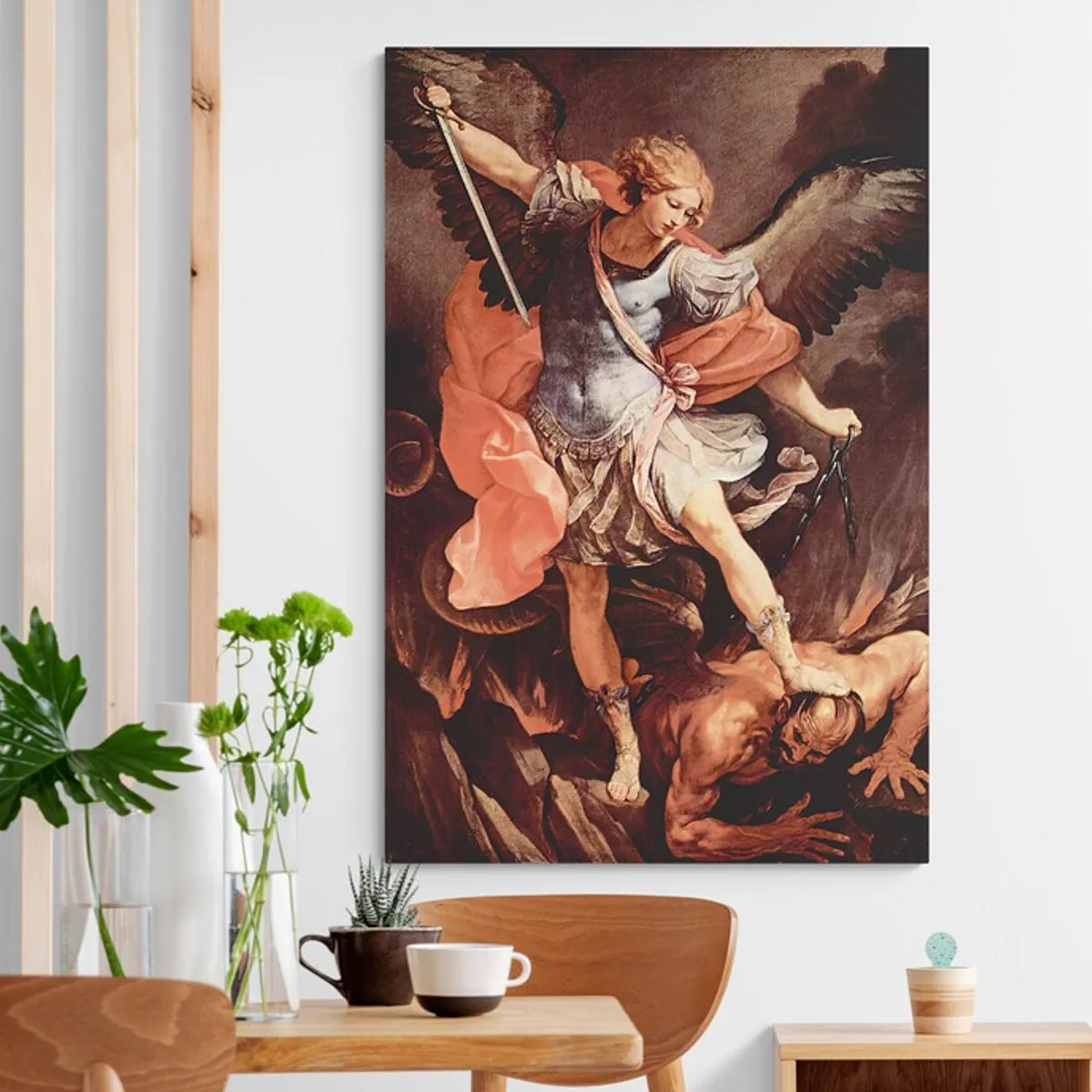 TAYRONA STORE - Cuadro En Lienzo Religioso Arcangel San Miguel 24 50x70cm