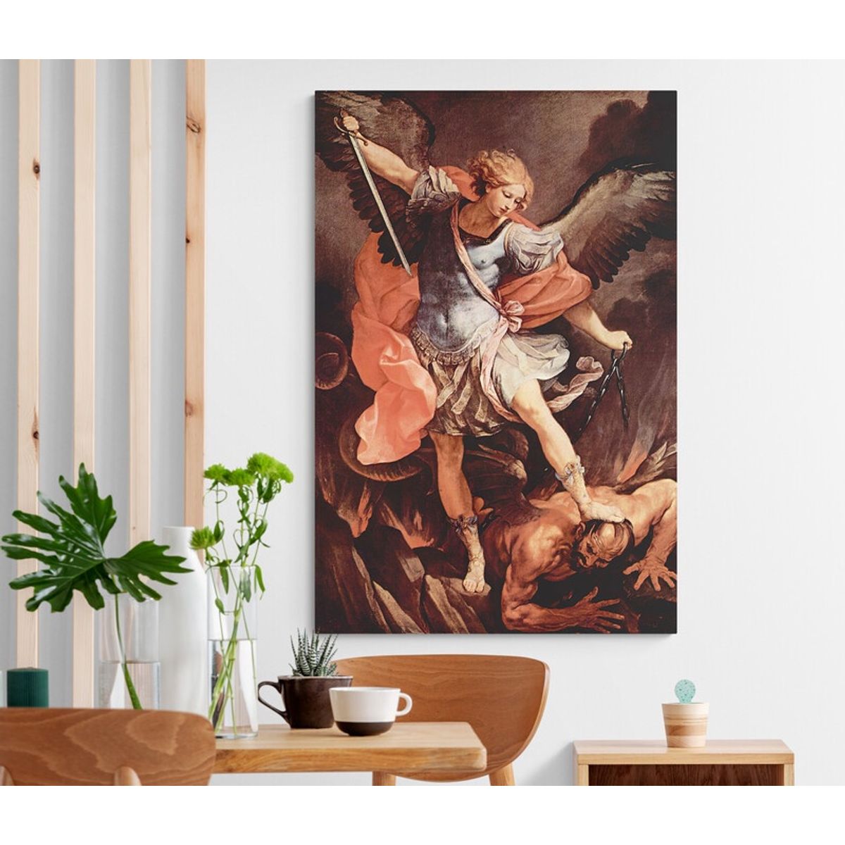 TAYRONA STORE - Cuadro En Lienzo Religioso Arcangel San Miguel 24 50x70cm