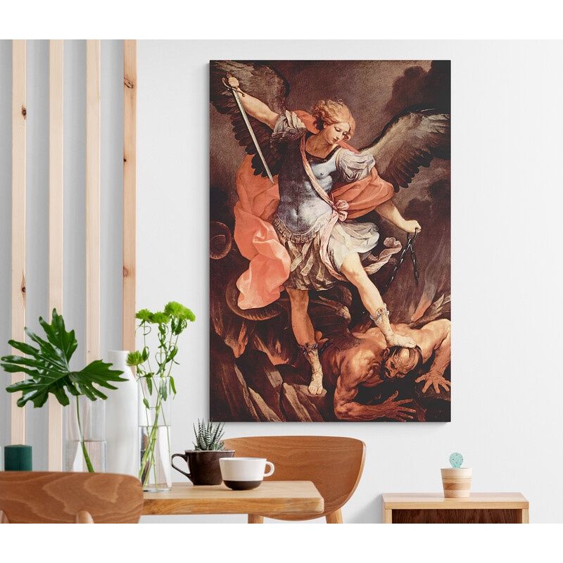 TAYRONA STORE - Cuadro En Lienzo Religioso Arcangel San Miguel 24 50x70cm