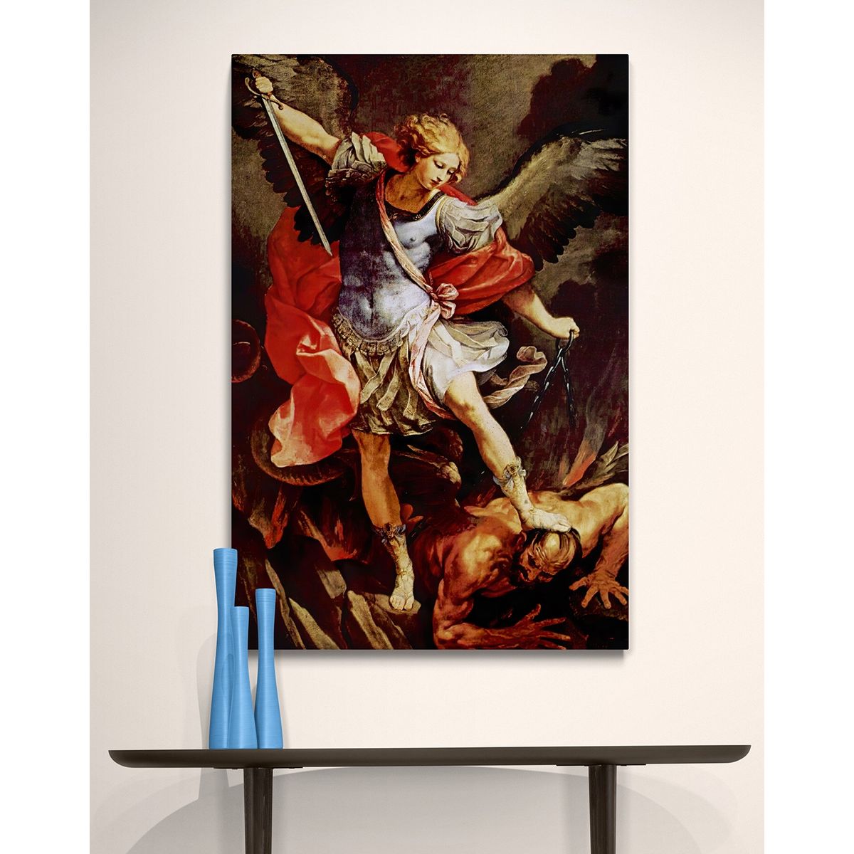 TAYRONA STORE - Cuadro En Lienzo Religioso Arcangel San Miguel 21 80x120cm