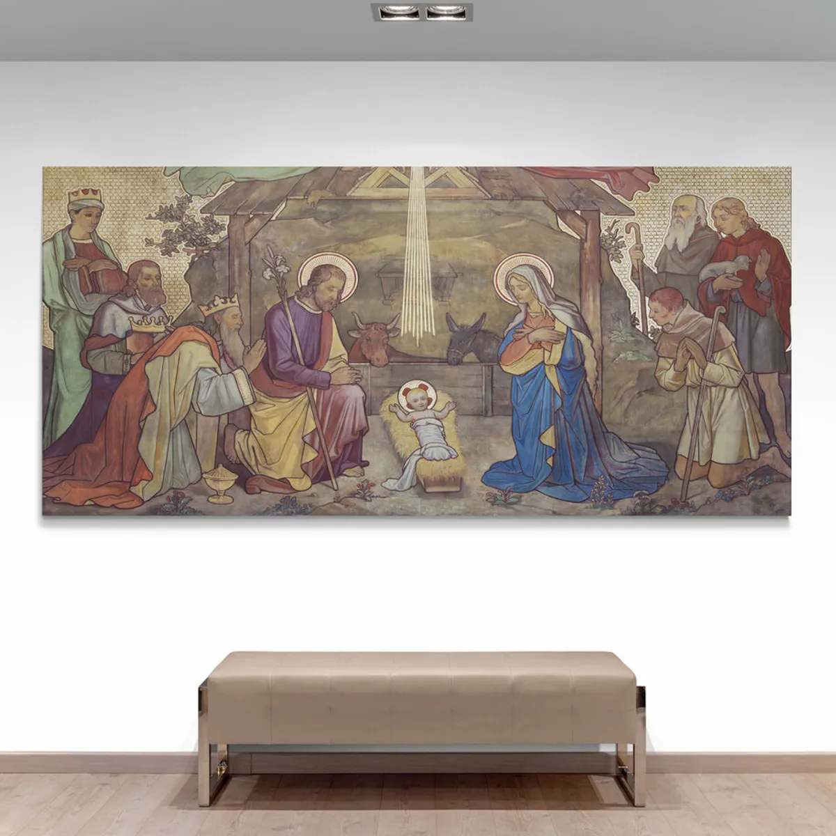 TAYRONA STORE - Cuadro En Lienzo Religioso Jesus Cristo 013 150x70cm