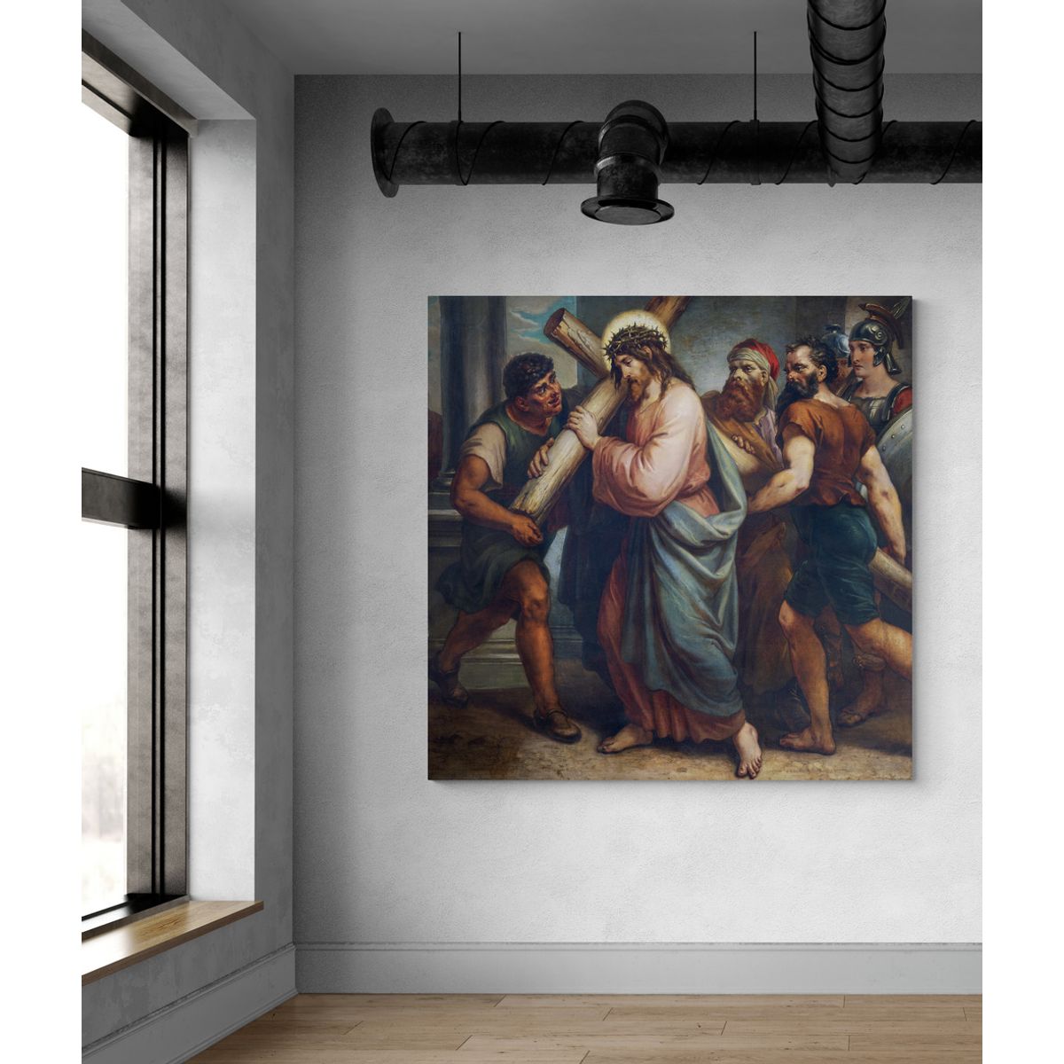 TAYRONA STORE - Cuadro En Lienzo Religioso Jesus Cristo 105 90x90cm