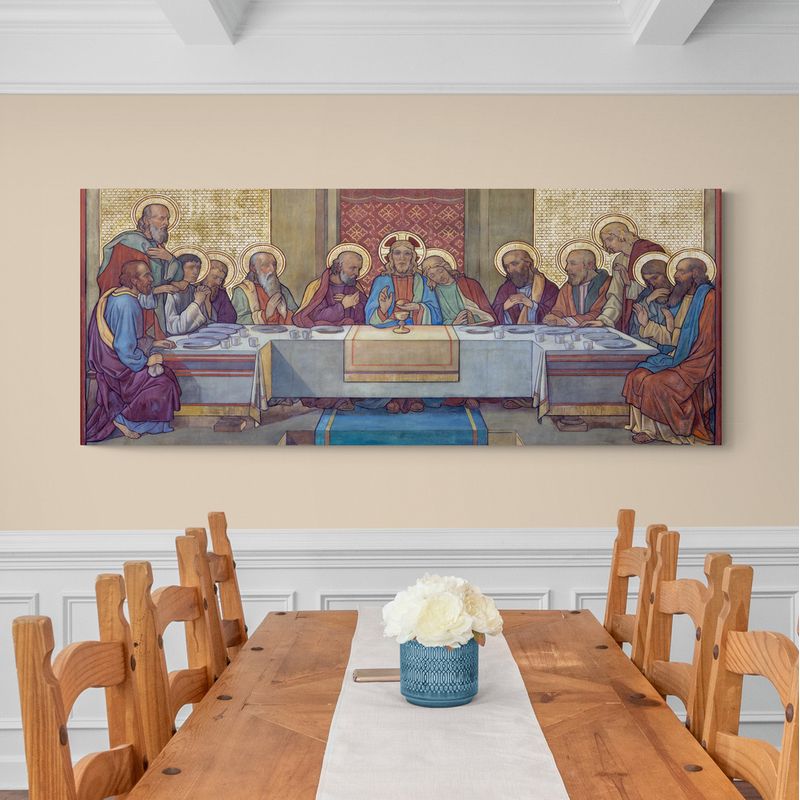 TAYRONA STORE - Cuadro Lienzo Religion Jesus Cristo Ultima Cena 044 125x50cm
