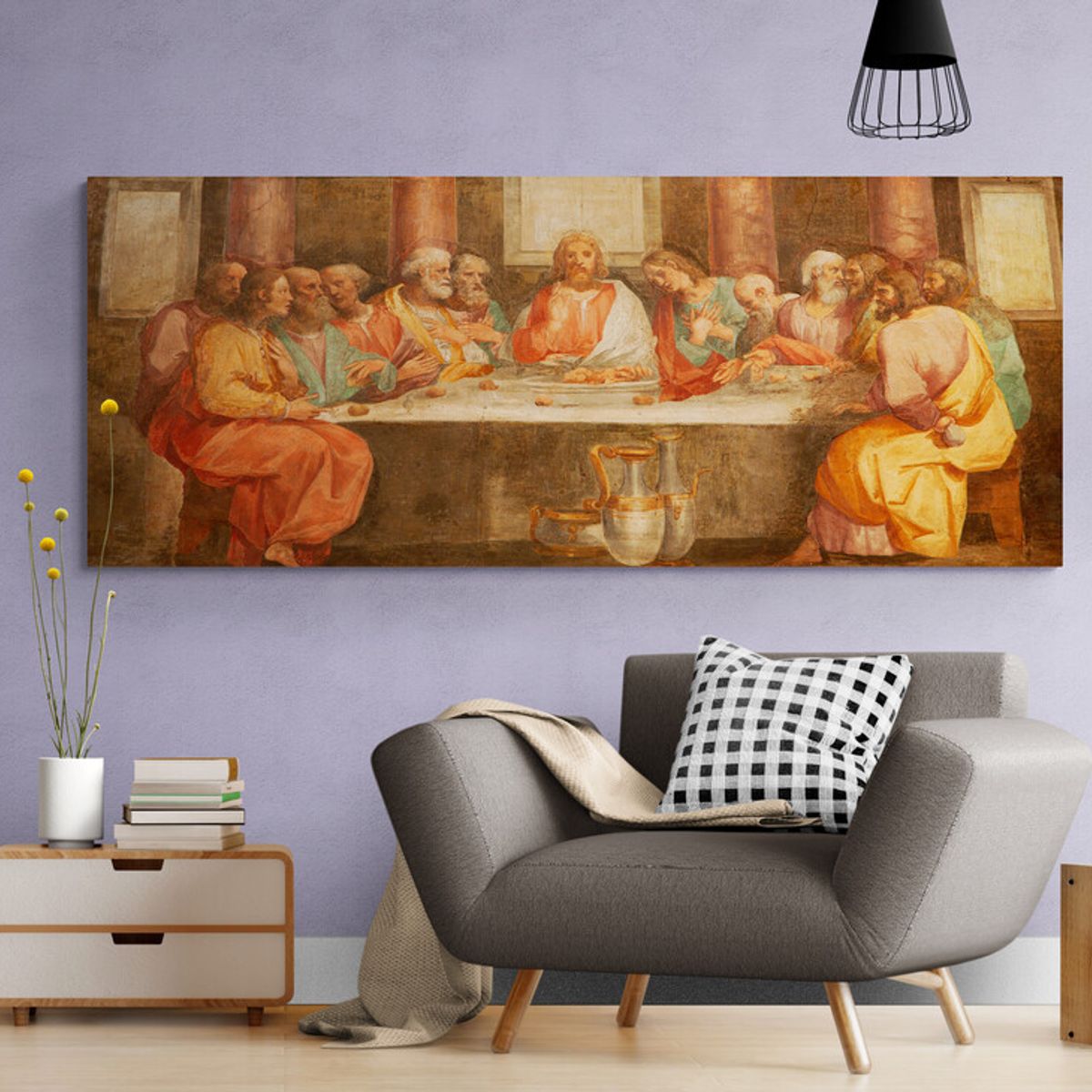 TAYRONA STORE - Cuadro En Lienzo Religioso Ultima Cena 152 125x50cm