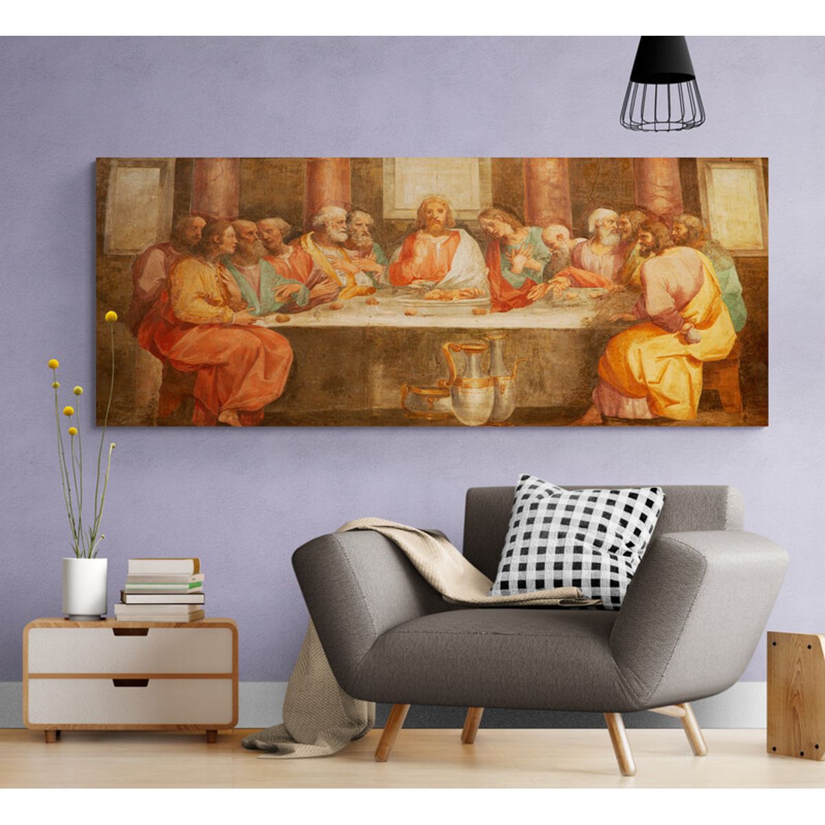 TAYRONA STORE - Cuadro En Lienzo Religioso Ultima Cena 152 125x50cm