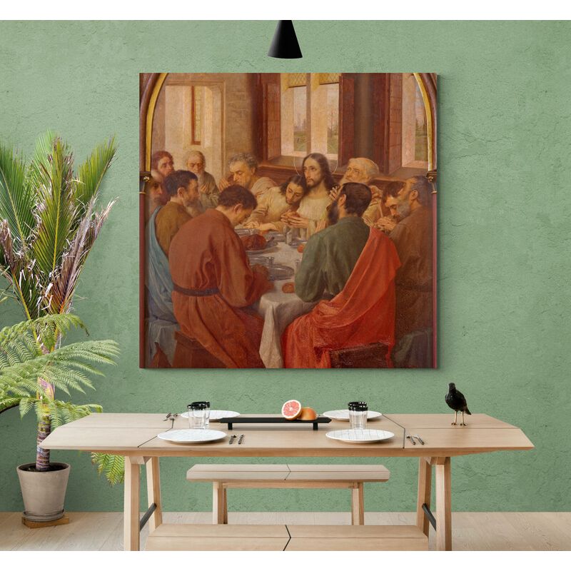 TAYRONA STORE - Cuadro En Lienzo Religioso Ultima Cena 158 60x60cm