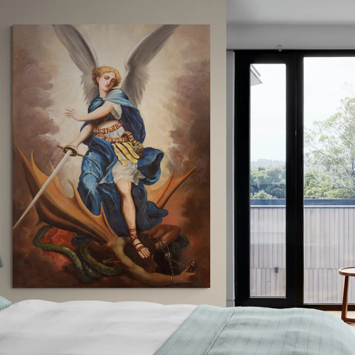 TAYRONA STORE - Cuadro En Lienzo Religioso Arcangel San Miguel 02 60x80cm