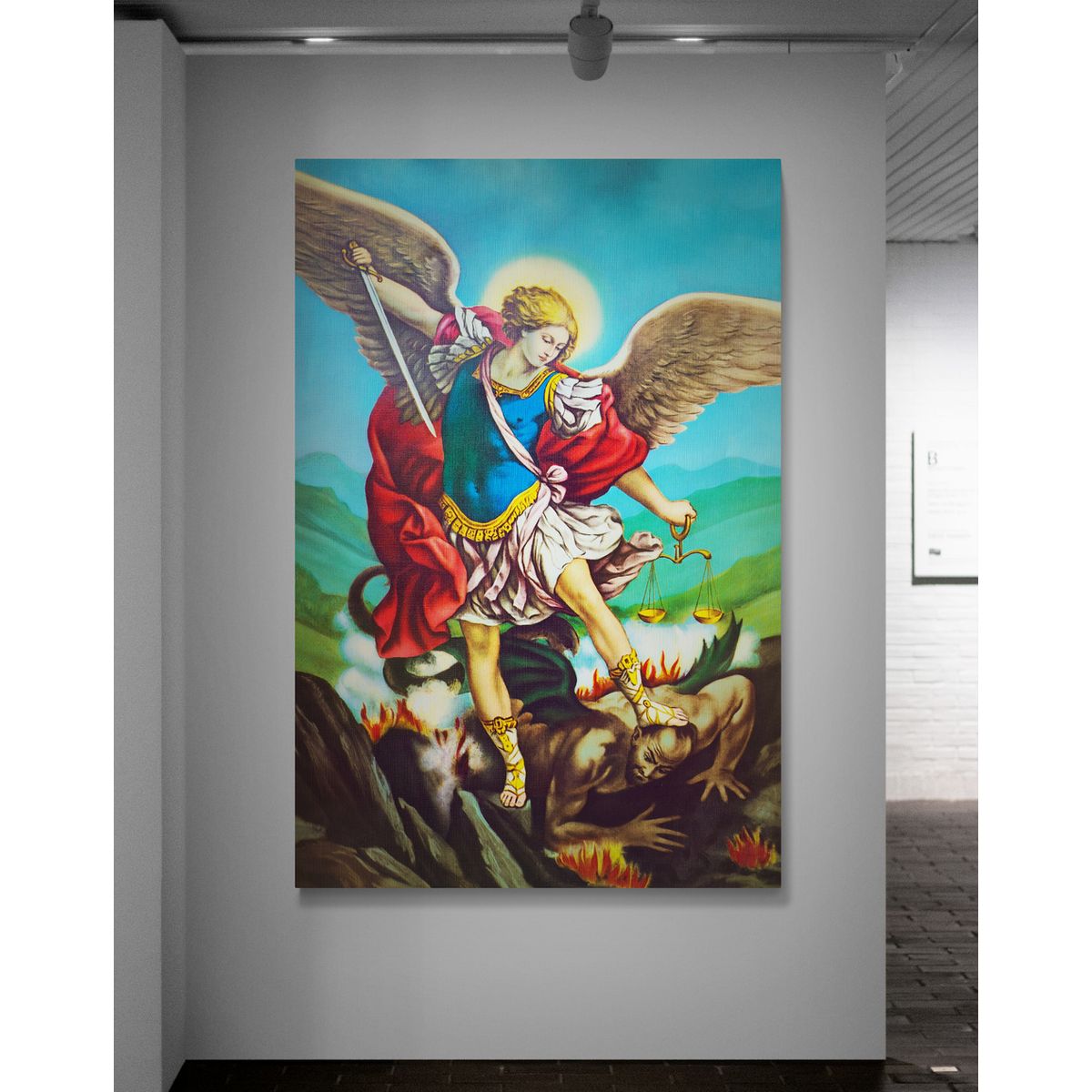 TAYRONA STORE - Cuadro En Lienzo Religioso Arcangel San Miguel 04 50x70cm