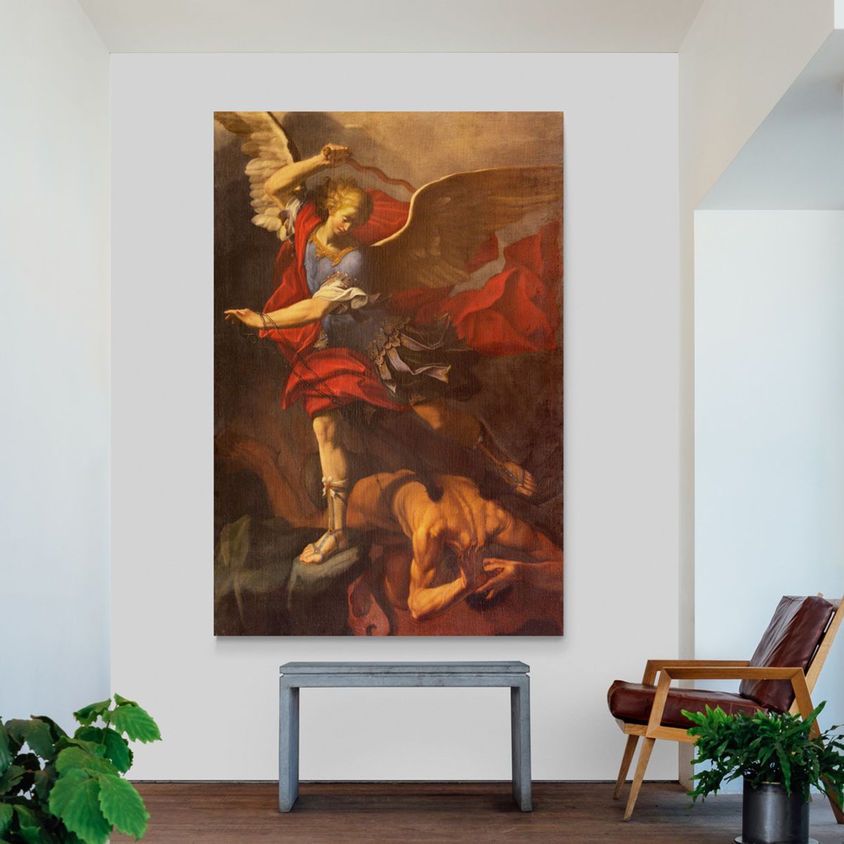 TAYRONA STORE - Cuadro En Lienzo Religioso Arcangel San Miguel 05 80x120cm