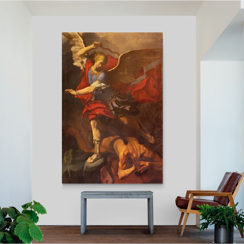 TAYRONA STORE - Cuadro En Lienzo Religioso Arcangel San Miguel 05 80x120cm