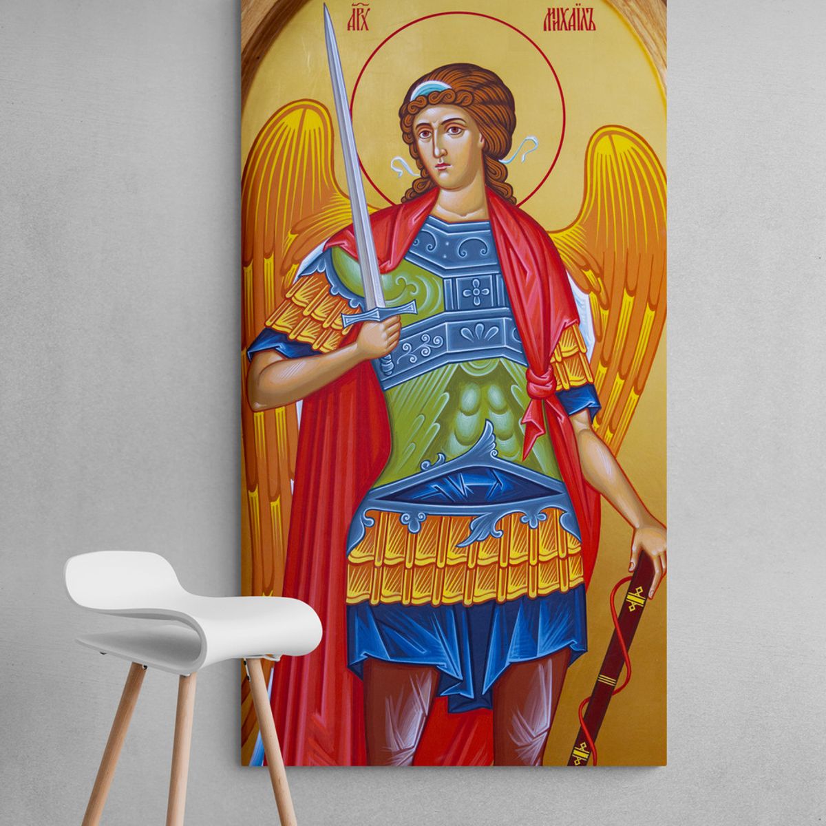 TAYRONA STORE - Cuadro En Lienzo Religioso Arcangel San Miguel 08 90x160cm