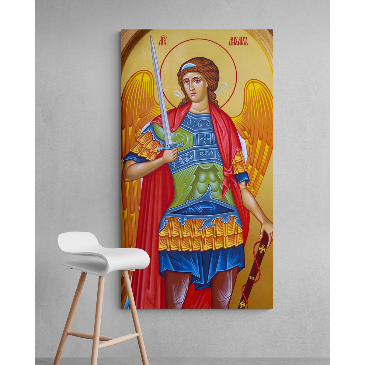 TAYRONA STORE - Cuadro En Lienzo Religioso Arcangel San Miguel 08 90x160cm