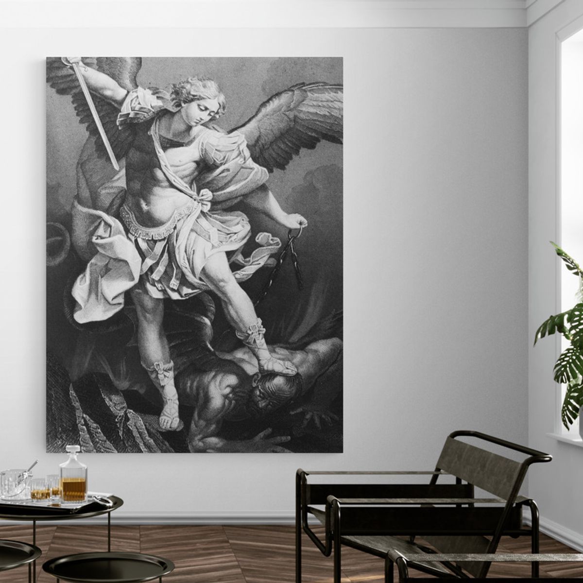 TAYRONA STORE - Cuadro En Lienzo Religioso Arcangel San Miguel 09 100x135cm