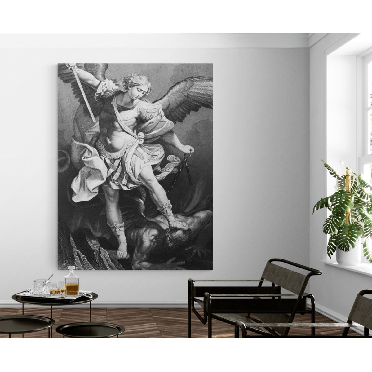 TAYRONA STORE - Cuadro En Lienzo Religioso Arcangel San Miguel 09 100x135cm