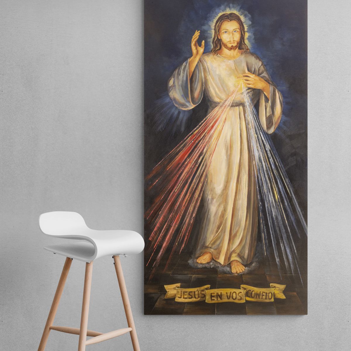 TAYRONA STORE - Cuadro En Lienzo Religioso Divina Misericorda 05 50x100cm