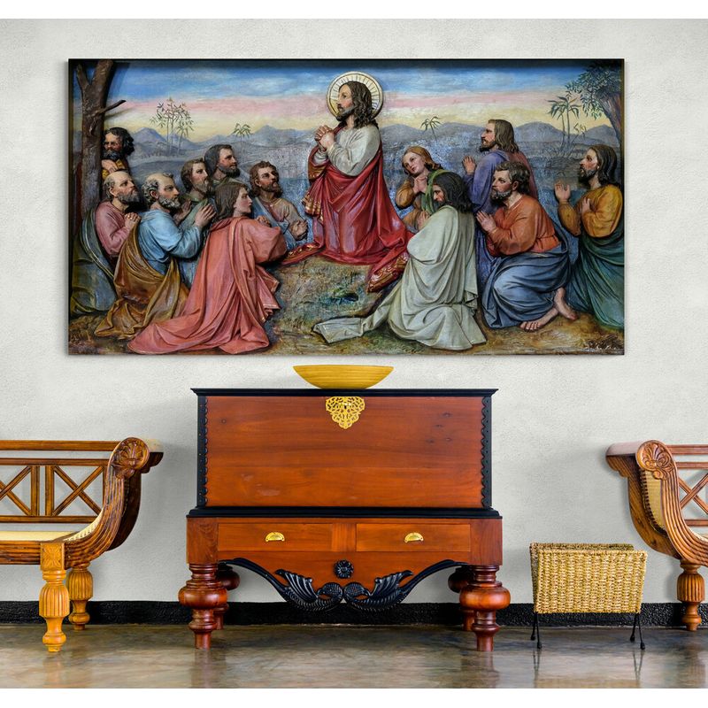 TAYRONA STORE - Cuadro En Lienzo Religioso Jesus Cristo 033 150x80cm