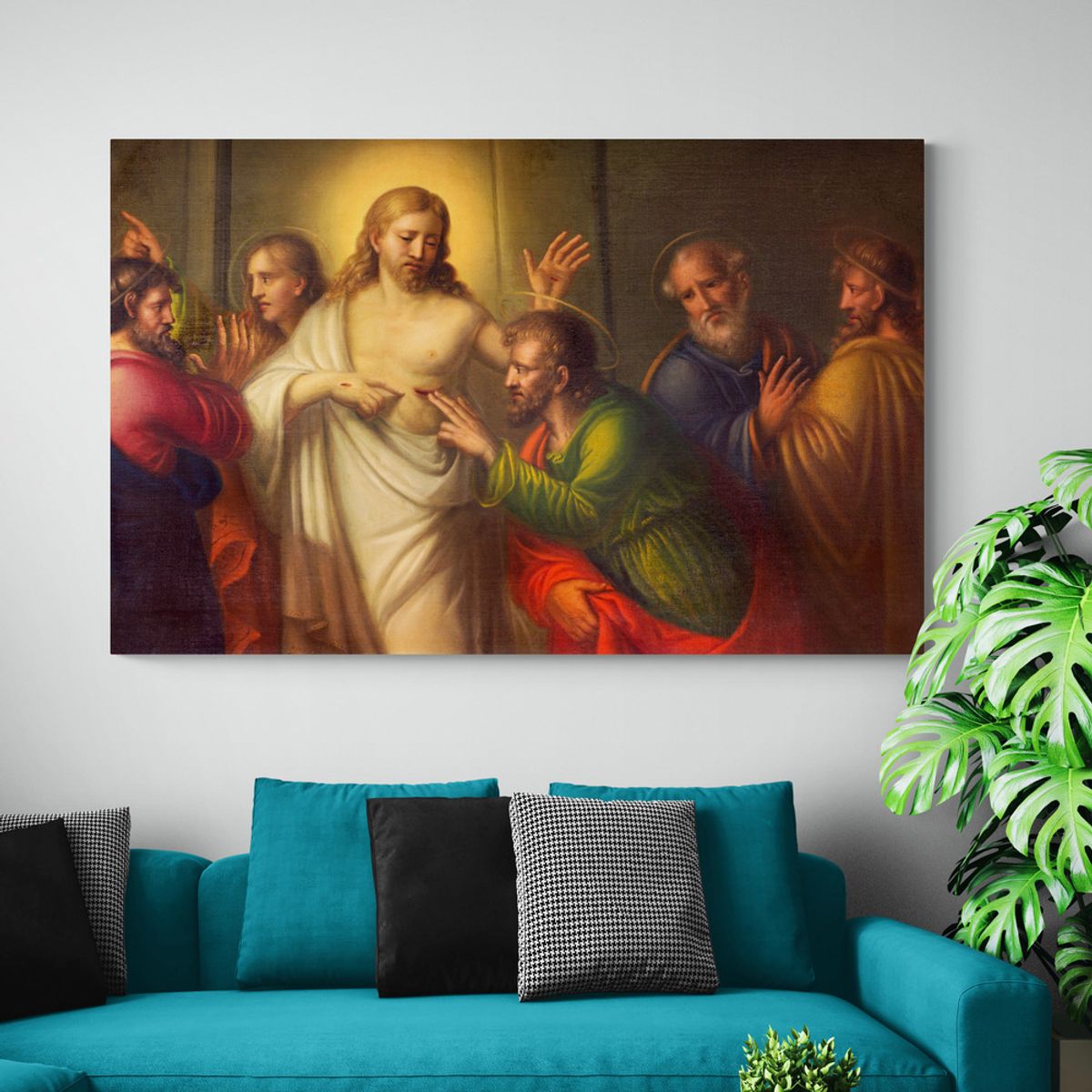 TAYRONA STORE - Cuadro En Lienzo Religioso Jesus Cristo 037 120x80cm
