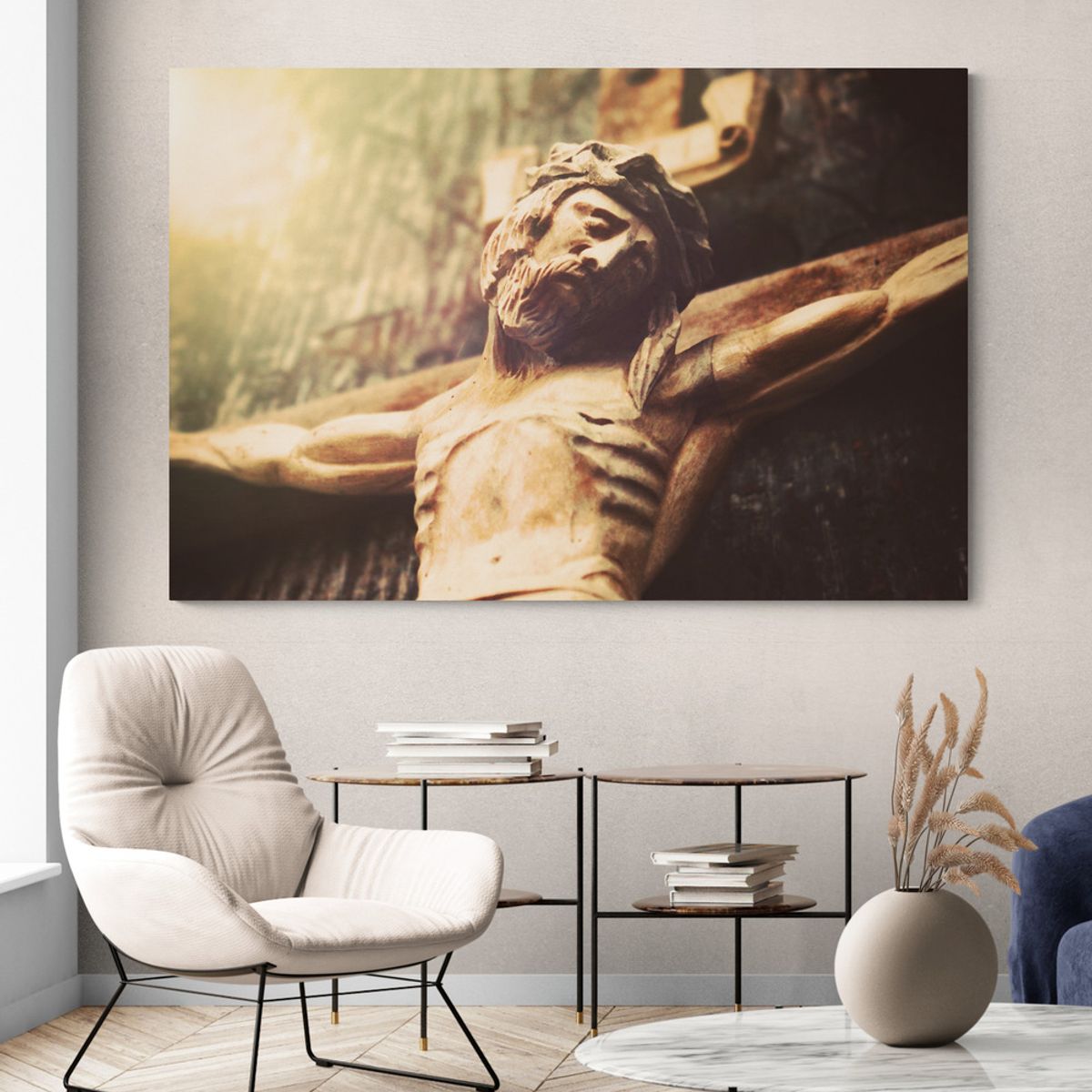 TAYRONA STORE - Cuadro En Lienzo Religioso Jesus Cristo 060 150x100cm