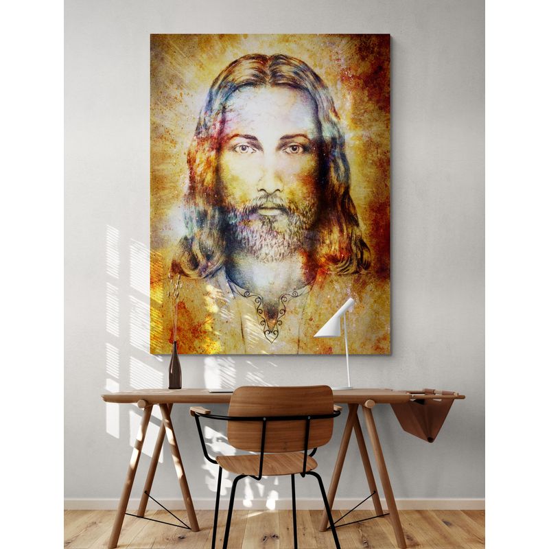 TAYRONA STORE - Cuadro En Lienzo Religioso Jesus Cristo 070 75x100cm