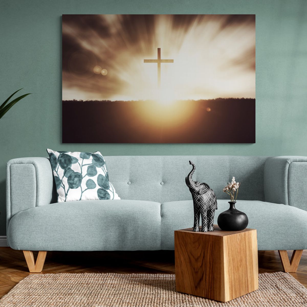 TAYRONA STORE - Cuadro En Lienzo Religioso Jesus Cristo 077 100x70cm