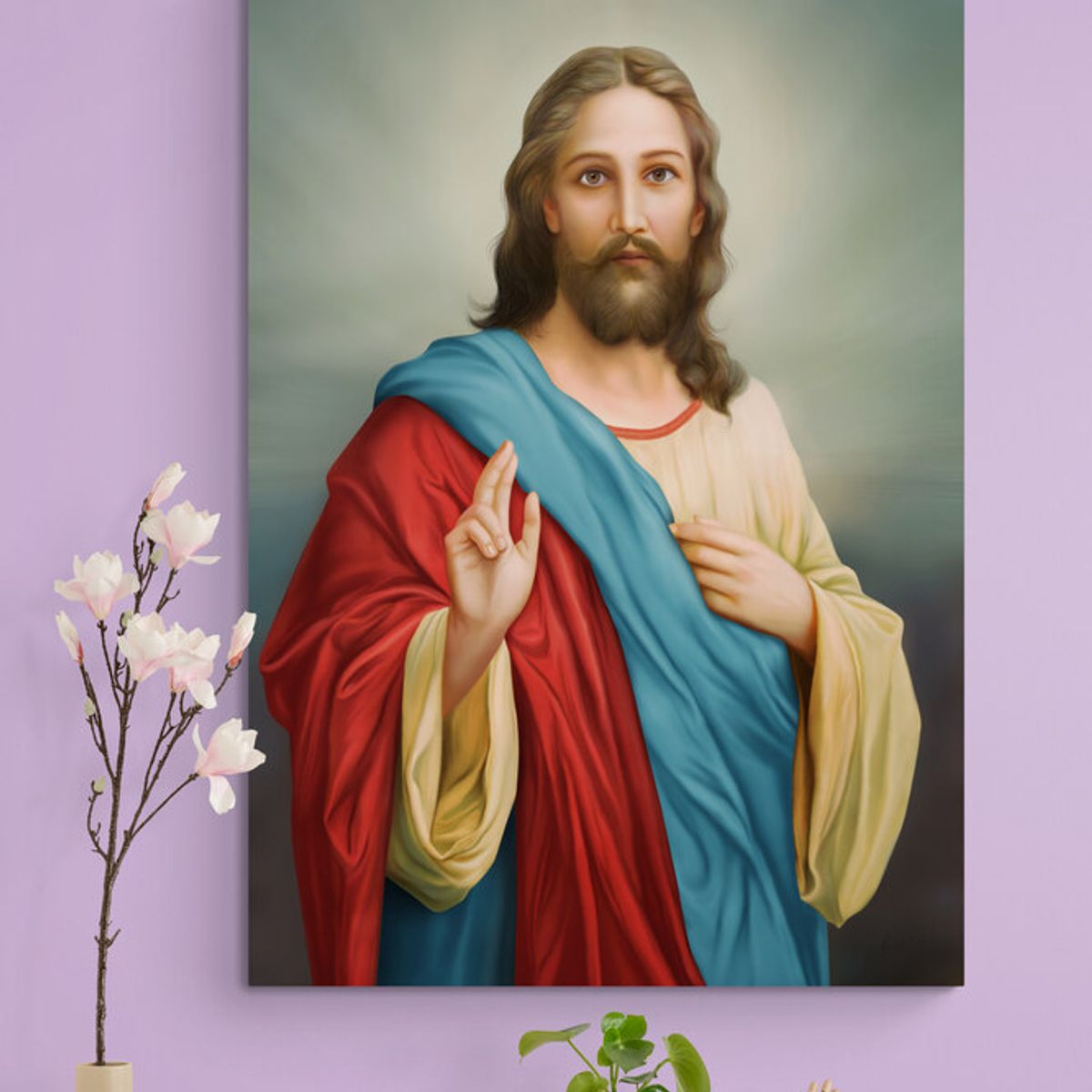 TAYRONA STORE - Cuadro En Lienzo Religioso Jesus Cristo 065 70x100cm