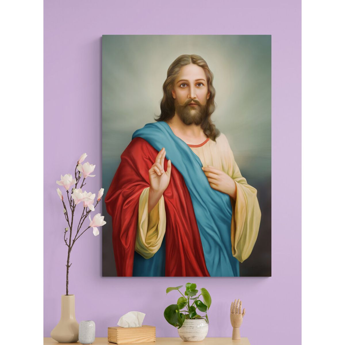 TAYRONA STORE - Cuadro En Lienzo Religioso Jesus Cristo 065 70x100cm