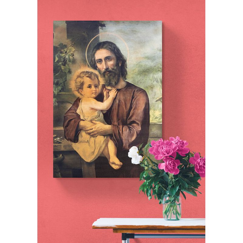 TAYRONA STORE - Cuadro En Lienzo Religioso San Jose 001 50x70cm