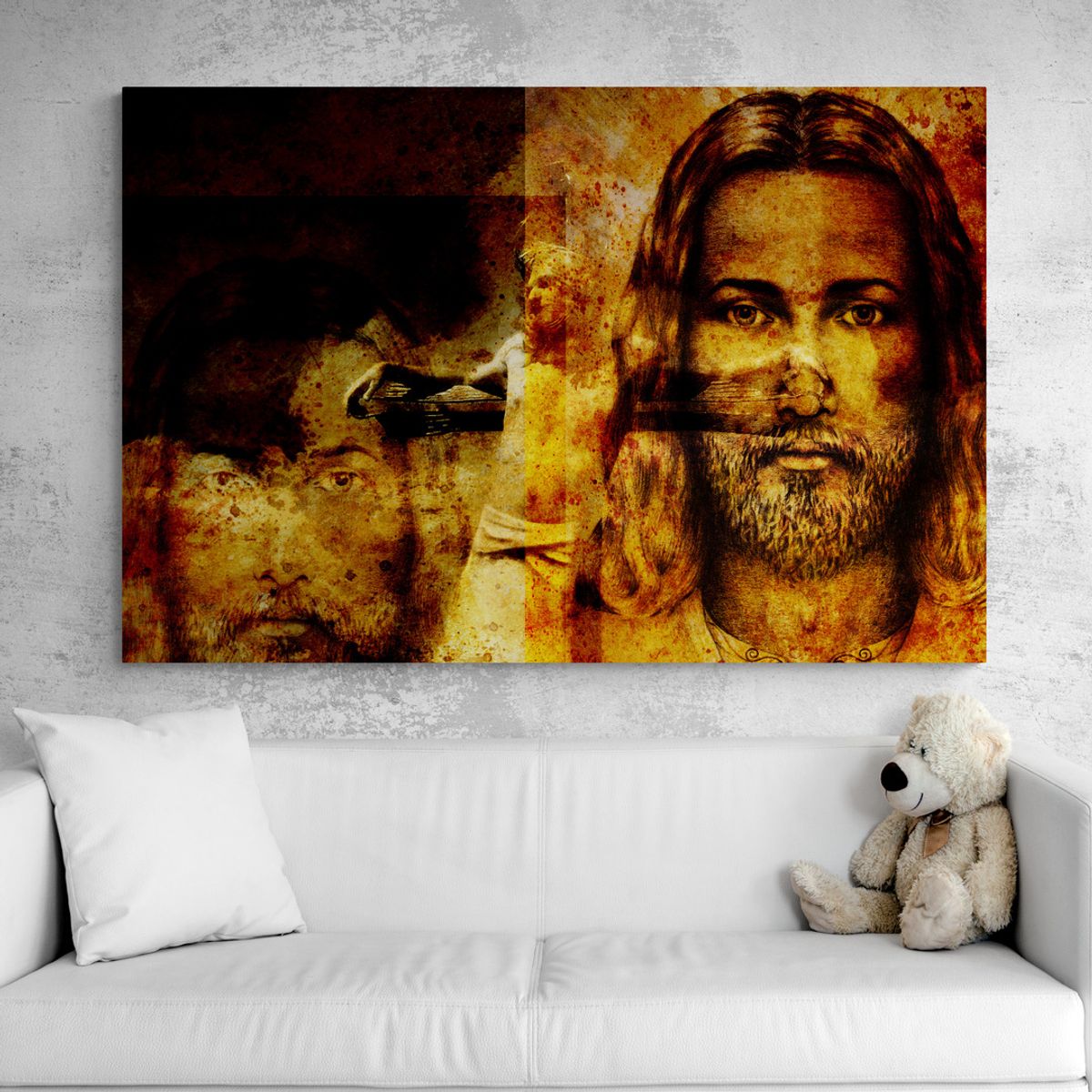 TAYRONA STORE - Cuadro En Lienzo Religioso Jesus Cristo 23 120x80cm