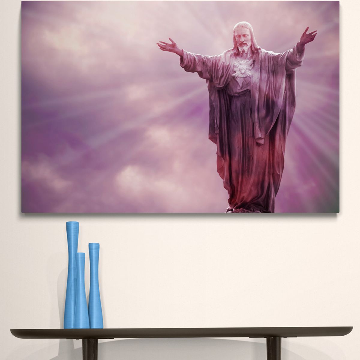 TAYRONA STORE - Cuadro En Lienzo Religioso Jesus Cristo 25 120x80cm