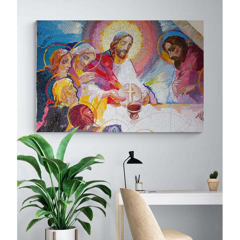 TAYRONA STORE - Cuadro En Lienzo Religioso Jesus Cristo 26 120x80cm