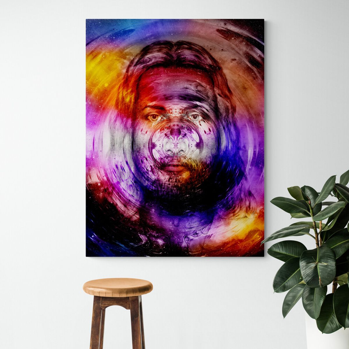 TAYRONA STORE - Cuadro En Lienzo Religioso Para Sala Jesus Cristo 74 60x80cm