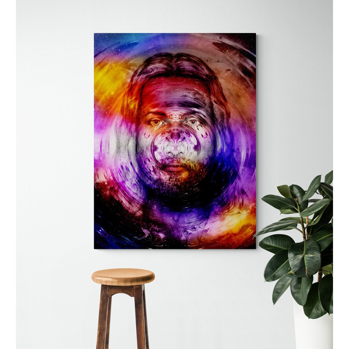 TAYRONA STORE - Cuadro Lienzo Religioso Para Sala Jesus Cristo 74 120x160cm