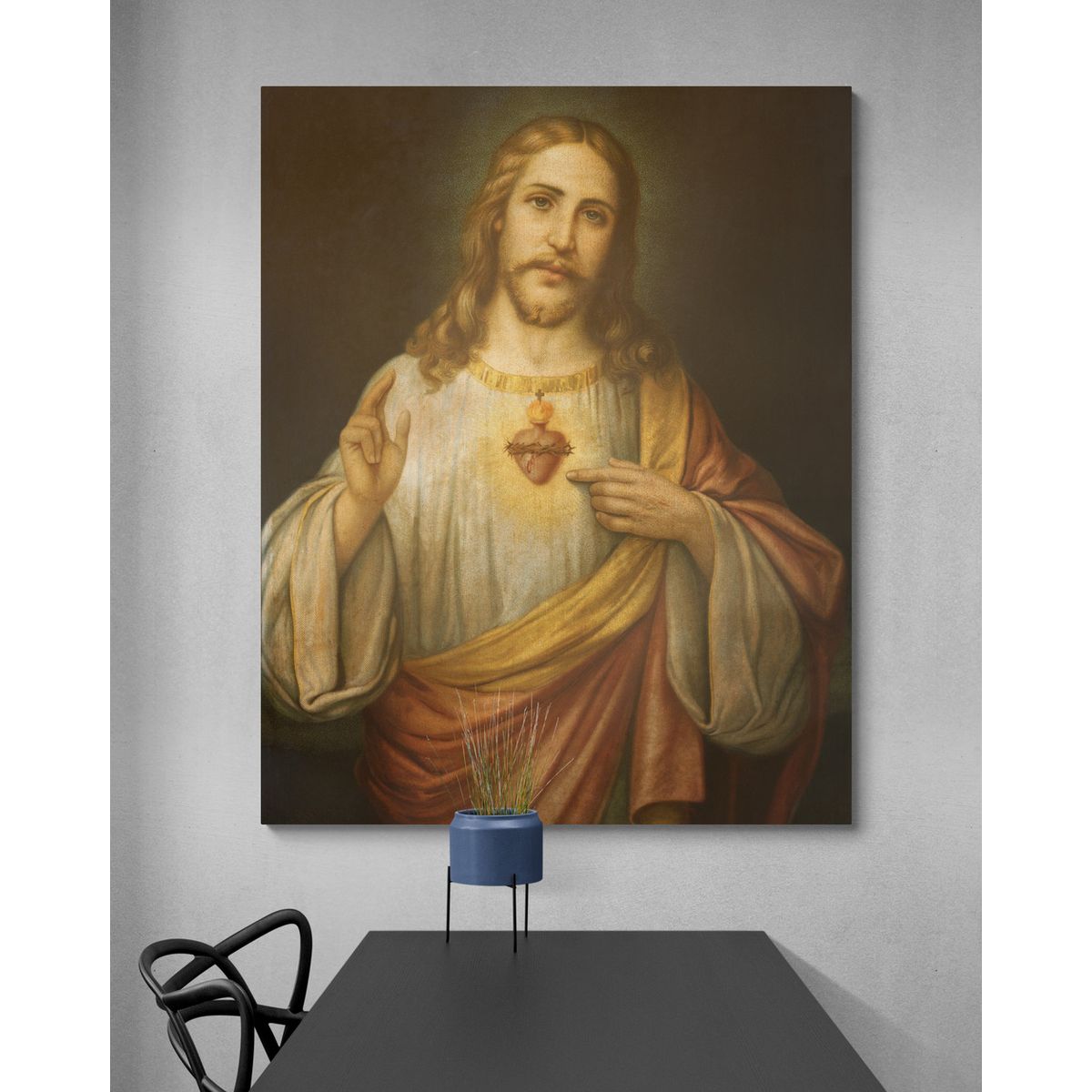 TAYRONA STORE - Cuadro Lienzo Religion Jesus Cristo Sagrado Corazon 111 80x100cm