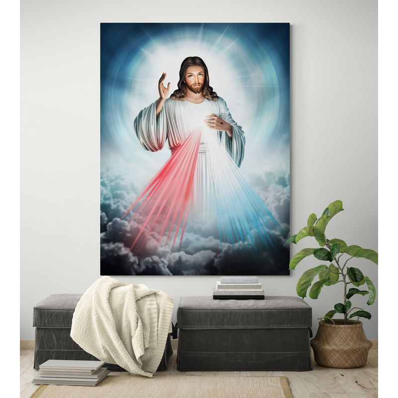 TAYRONA STORE - Cuadro Lienzo Religioso Jesus Divina Misericorda 01 60x80cm