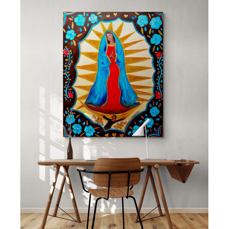 TAYRONA STORE - Cuadro En Lienzo Religioso Virgen De Guadalupe 001 80x100cm