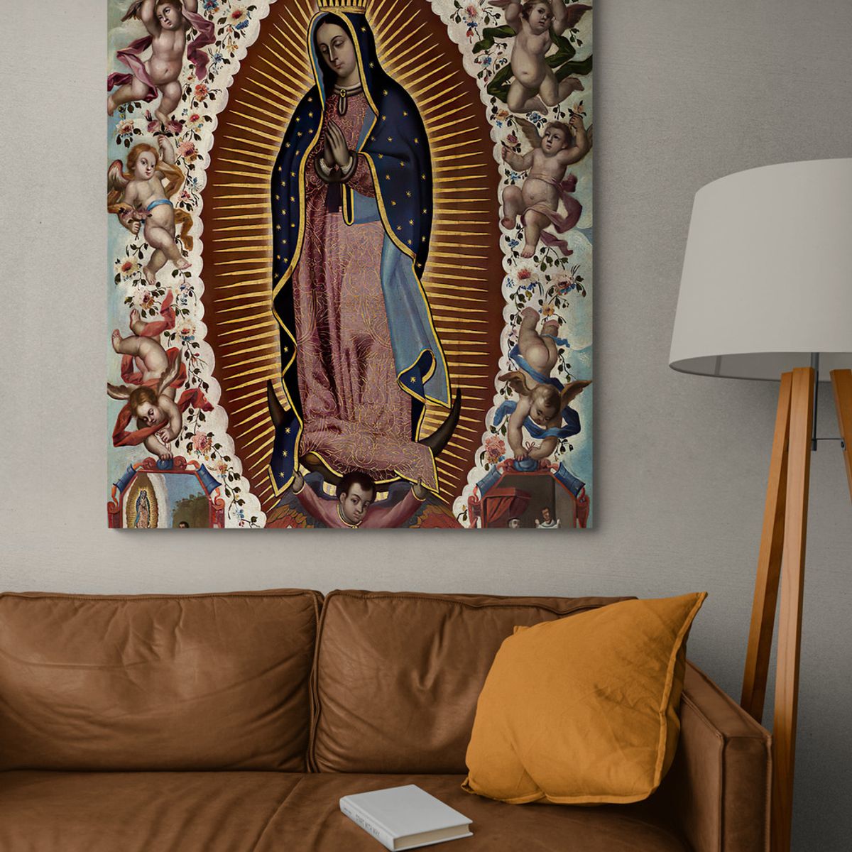 TAYRONA STORE - Cuadro En Lienzo Religioso Virgen De Guadalupe 003 60x75cm