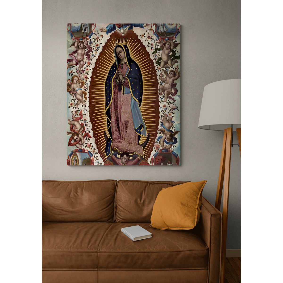 TAYRONA STORE - Cuadro En Lienzo Religioso Virgen De Guadalupe 003 60x75cm