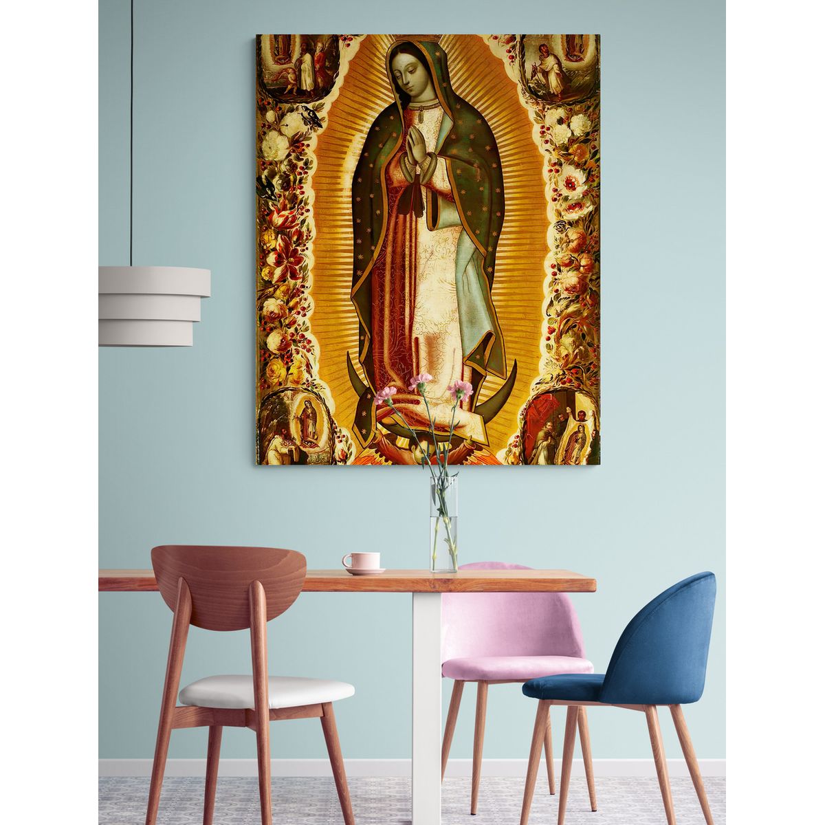 TAYRONA STORE - Cuadro En Lienzo Religioso Virgen De Guadalupe 007 80x100cm