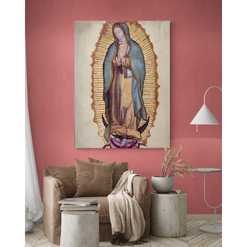 TAYRONA STORE - Cuadro En Lienzo Religioso Virgen De Guadalupe 008 75x100cm