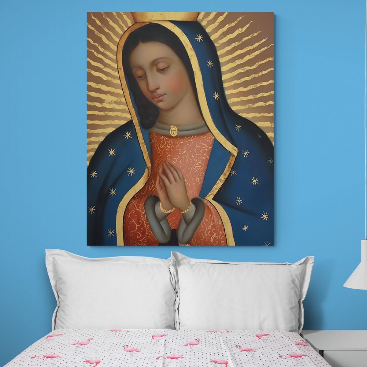 TAYRONA STORE - Cuadro En Lienzo Religioso Virgen De Guadalupe 009 120x150cm