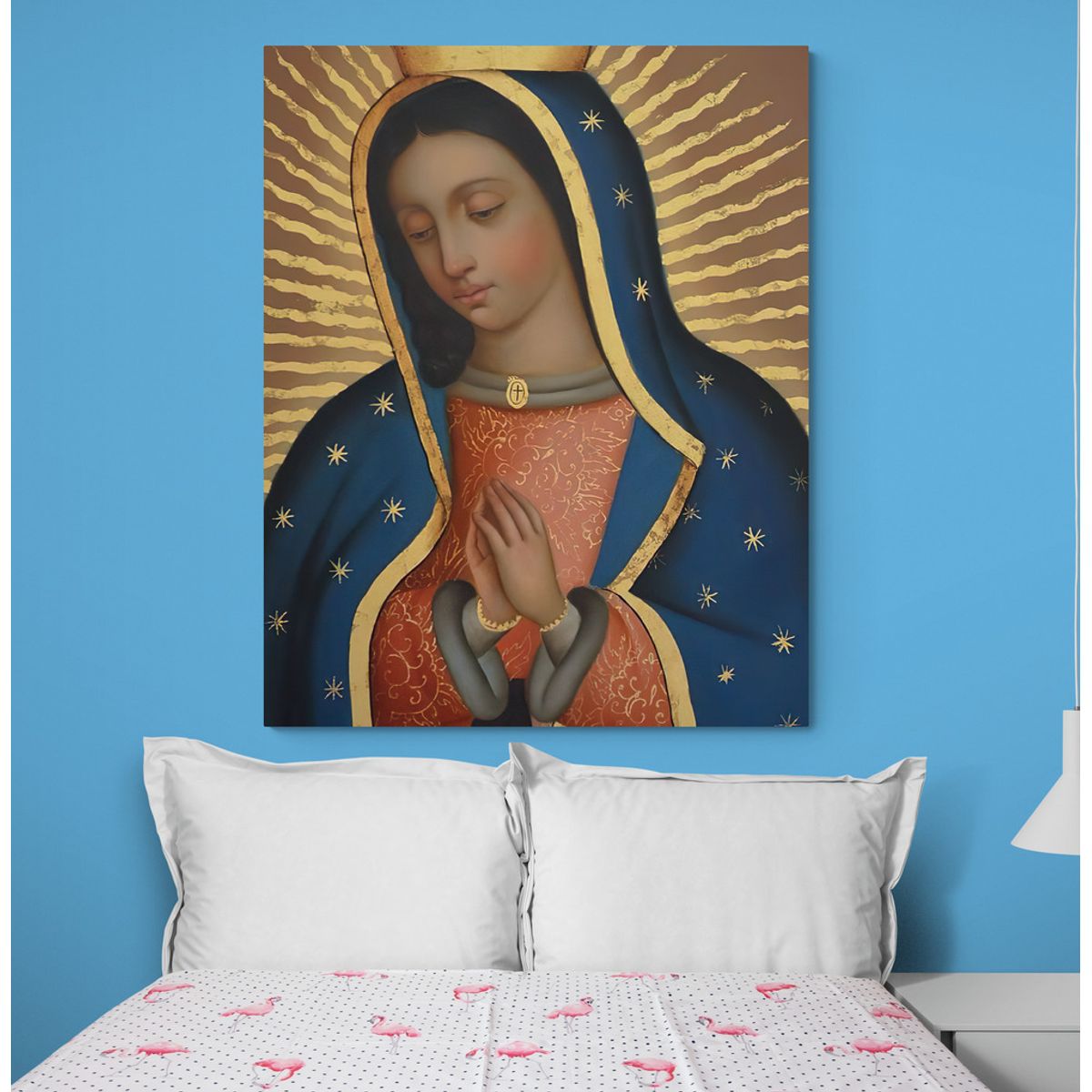 TAYRONA STORE - Cuadro En Lienzo Religioso Virgen De Guadalupe 009 120x150cm