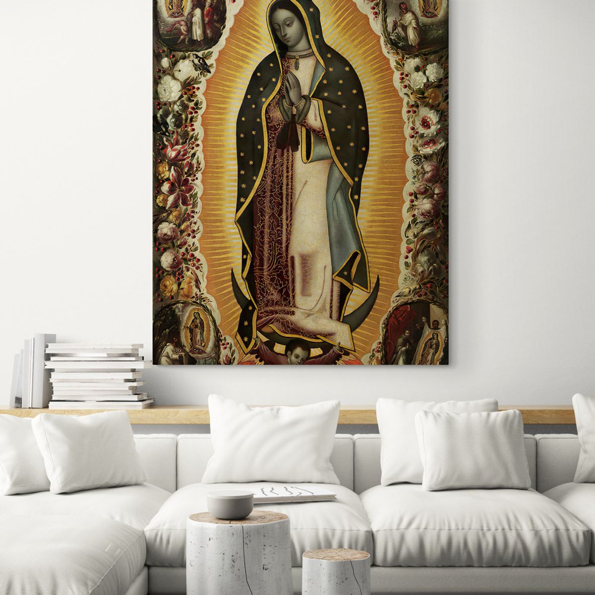 TAYRONA STORE - Cuadro En Lienzo Religioso Virgen De Guadalupe 011 60x75cm