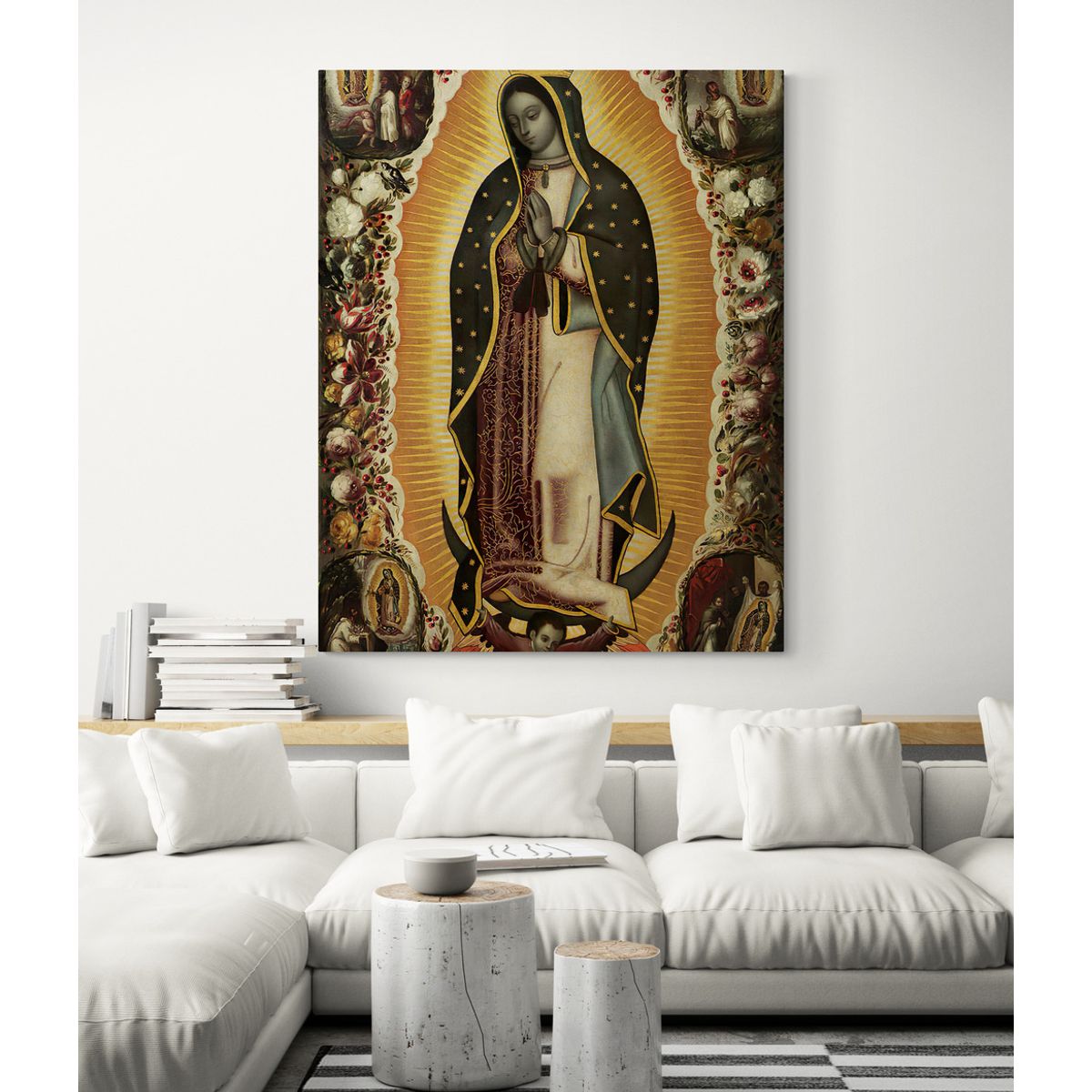 TAYRONA STORE - Cuadro En Lienzo Religioso Virgen De Guadalupe 011 60x75cm