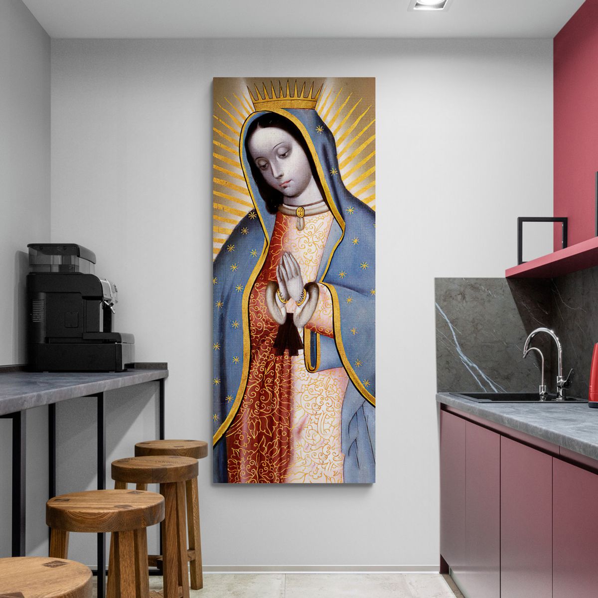 TAYRONA STORE - Cuadro En Lienzo Religioso Virgen De Guadalupe 012 60x150cm