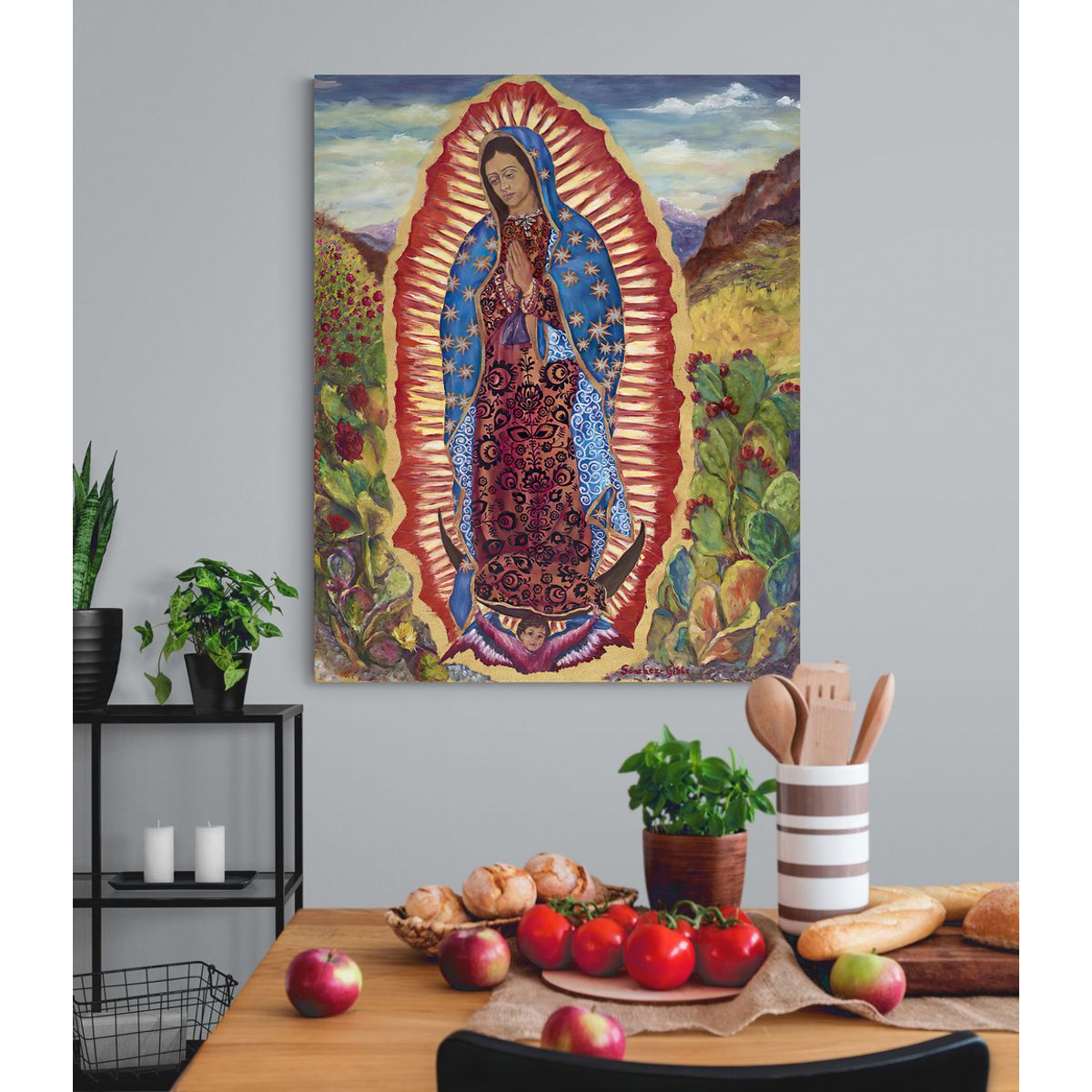 TAYRONA STORE - Cuadro En Lienzo Religioso Virgen De Guadalupe 017 80x100cm